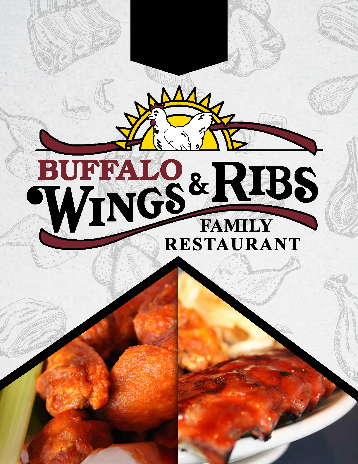 Buffalo Wings & Ribs Menu Cover